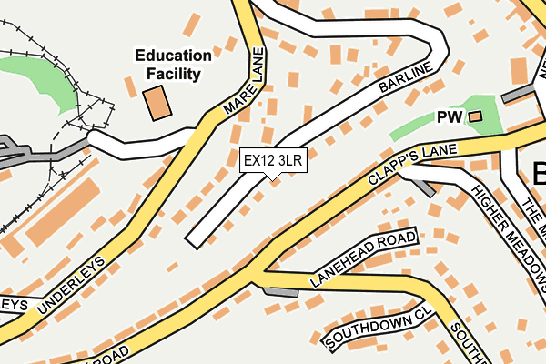 EX12 3LR map - OS OpenMap – Local (Ordnance Survey)
