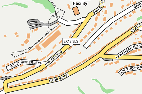 EX12 3LS map - OS OpenMap – Local (Ordnance Survey)