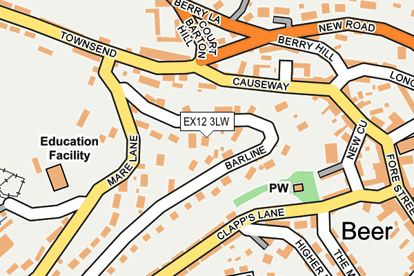 EX12 3LW map - OS OpenMap – Local (Ordnance Survey)