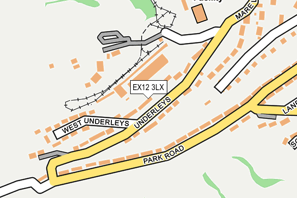 EX12 3LX map - OS OpenMap – Local (Ordnance Survey)