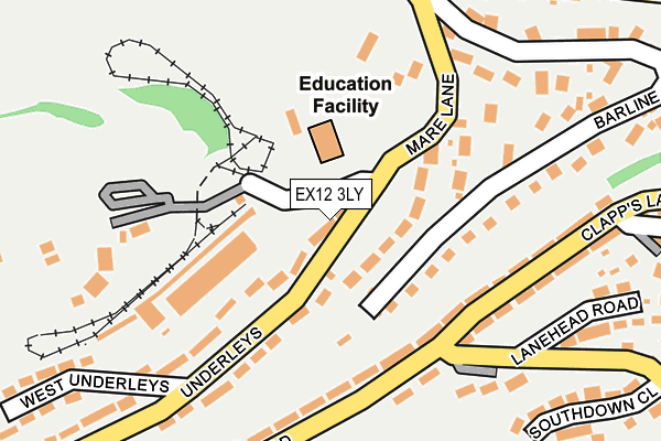 EX12 3LY map - OS OpenMap – Local (Ordnance Survey)