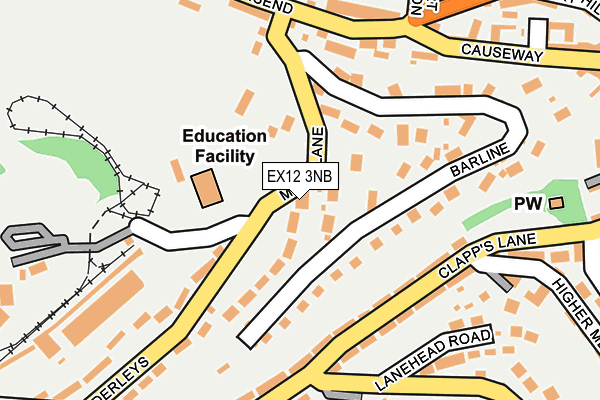 EX12 3NB map - OS OpenMap – Local (Ordnance Survey)