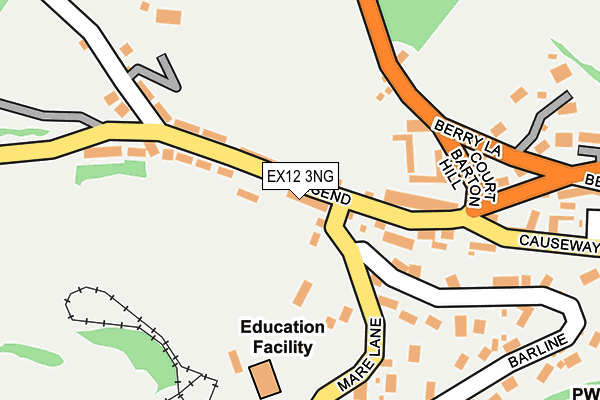 EX12 3NG map - OS OpenMap – Local (Ordnance Survey)