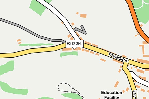 EX12 3NJ map - OS OpenMap – Local (Ordnance Survey)