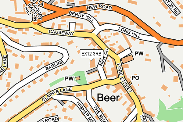 EX12 3RB map - OS OpenMap – Local (Ordnance Survey)