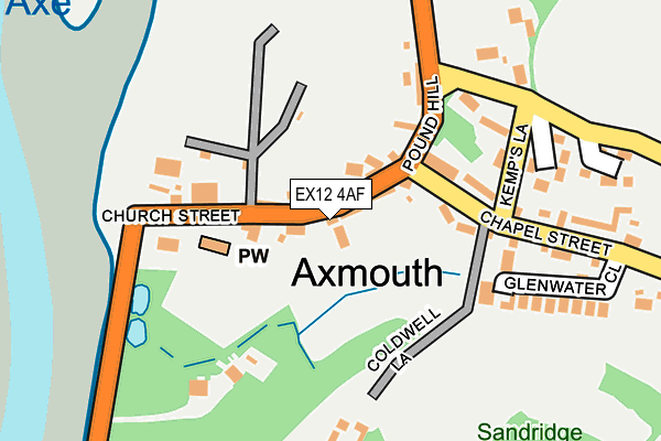 EX12 4AF map - OS OpenMap – Local (Ordnance Survey)