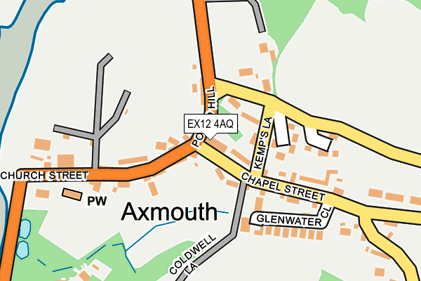EX12 4AQ map - OS OpenMap – Local (Ordnance Survey)