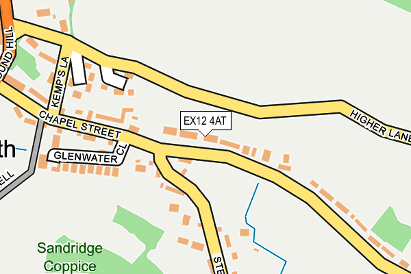 EX12 4AT map - OS OpenMap – Local (Ordnance Survey)