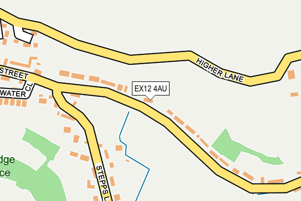 EX12 4AU map - OS OpenMap – Local (Ordnance Survey)