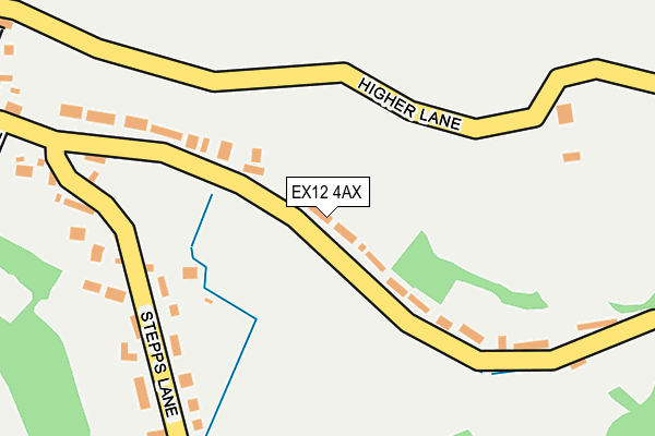 EX12 4AX map - OS OpenMap – Local (Ordnance Survey)