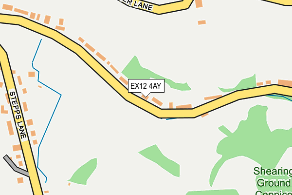 EX12 4AY map - OS OpenMap – Local (Ordnance Survey)