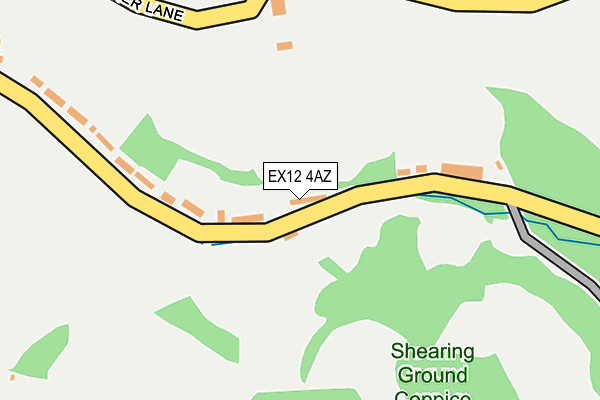 EX12 4AZ map - OS OpenMap – Local (Ordnance Survey)