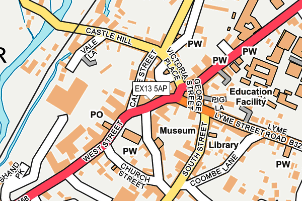 EX13 5AP map - OS OpenMap – Local (Ordnance Survey)