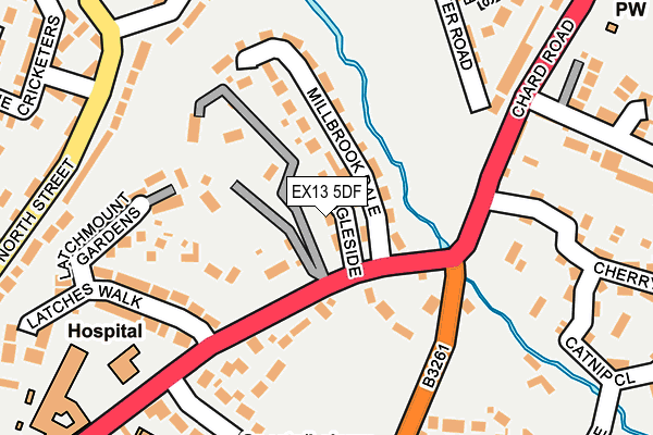 EX13 5DF map - OS OpenMap – Local (Ordnance Survey)
