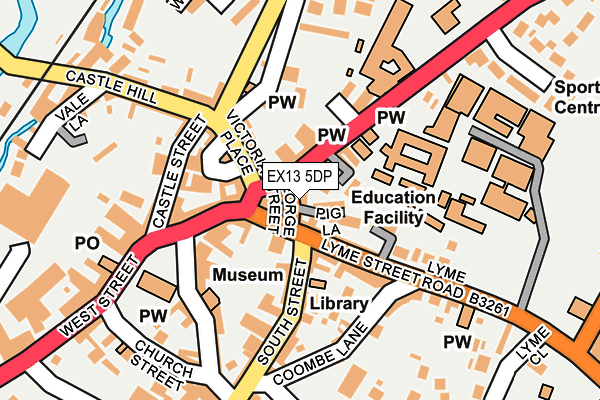 EX13 5DP map - OS OpenMap – Local (Ordnance Survey)