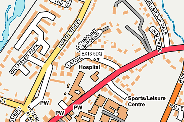 EX13 5DQ map - OS OpenMap – Local (Ordnance Survey)