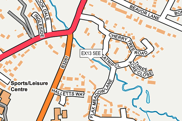 EX13 5EE map - OS OpenMap – Local (Ordnance Survey)