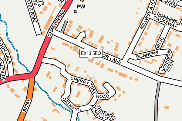 EX13 5EQ map - OS OpenMap – Local (Ordnance Survey)