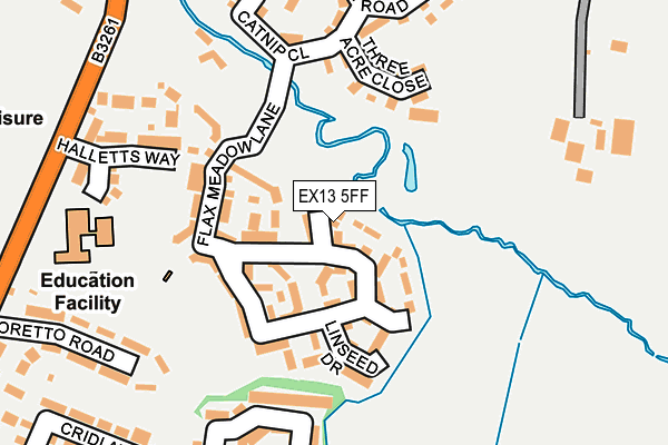 EX13 5FF map - OS OpenMap – Local (Ordnance Survey)