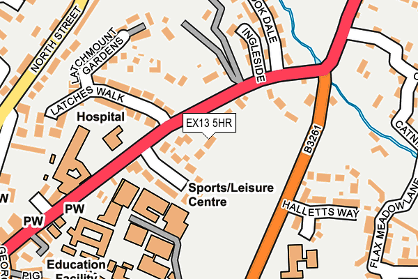 EX13 5HR map - OS OpenMap – Local (Ordnance Survey)