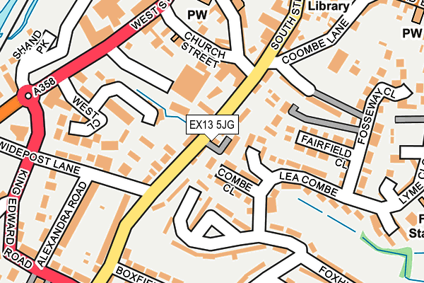 EX13 5JG map - OS OpenMap – Local (Ordnance Survey)