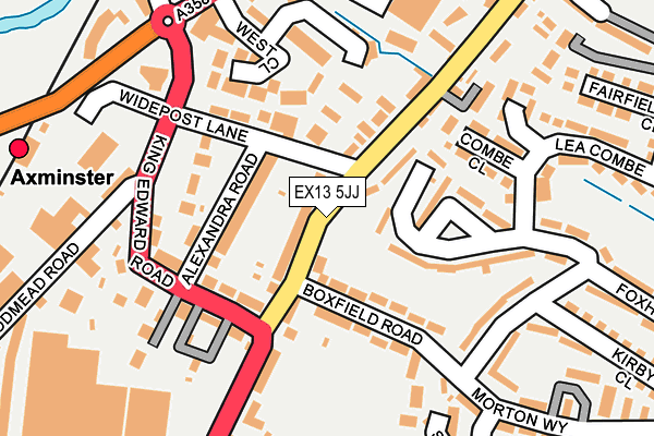 EX13 5JJ map - OS OpenMap – Local (Ordnance Survey)