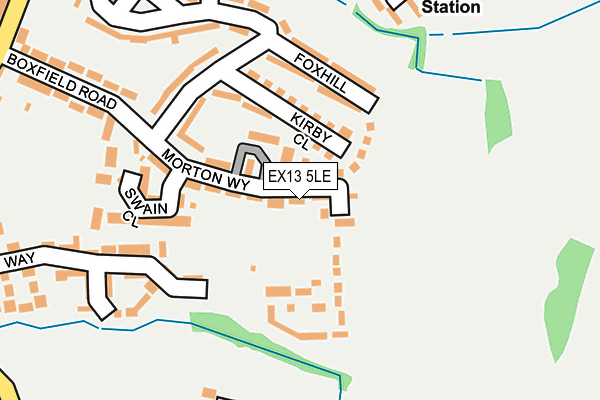 EX13 5LE map - OS OpenMap – Local (Ordnance Survey)