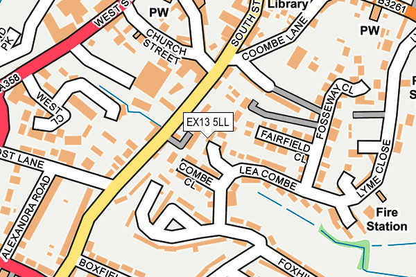 EX13 5LL map - OS OpenMap – Local (Ordnance Survey)