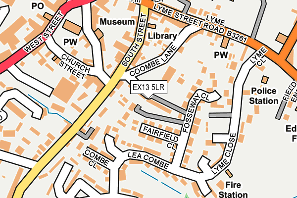 EX13 5LR map - OS OpenMap – Local (Ordnance Survey)