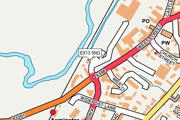 EX13 5NG map - OS OpenMap – Local (Ordnance Survey)