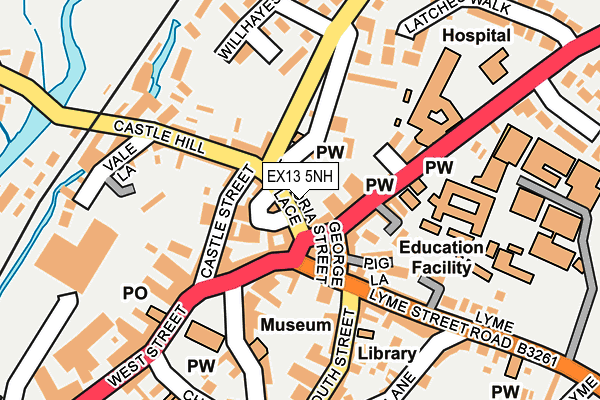 EX13 5NH map - OS OpenMap – Local (Ordnance Survey)