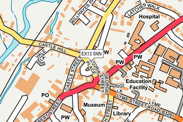 EX13 5NN map - OS OpenMap – Local (Ordnance Survey)