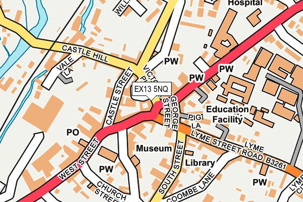 EX13 5NQ map - OS OpenMap – Local (Ordnance Survey)