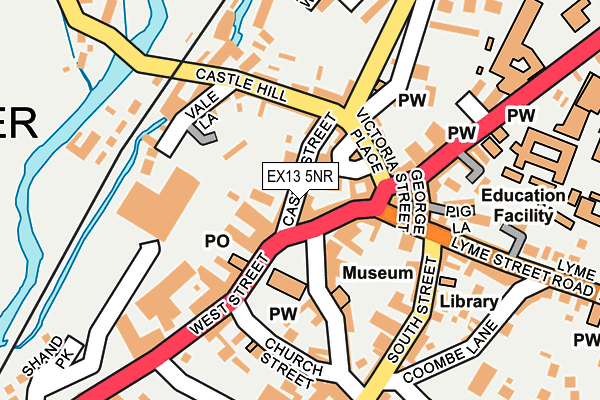 EX13 5NR map - OS OpenMap – Local (Ordnance Survey)