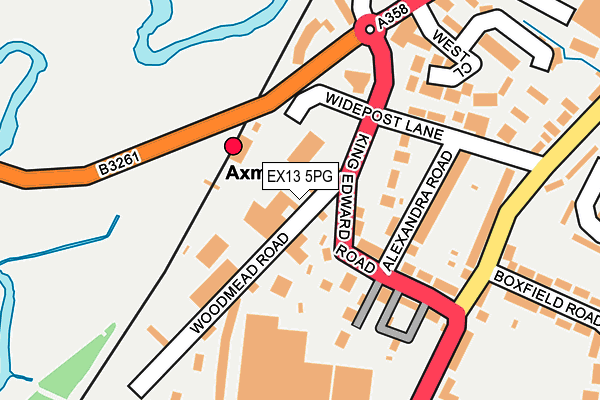 EX13 5PG map - OS OpenMap – Local (Ordnance Survey)