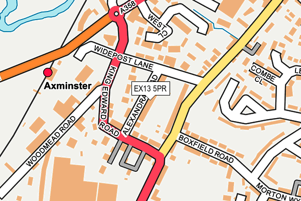 EX13 5PR map - OS OpenMap – Local (Ordnance Survey)