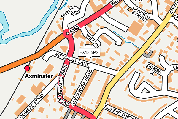 EX13 5PS map - OS OpenMap – Local (Ordnance Survey)
