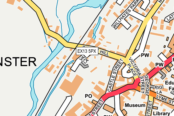 EX13 5PX map - OS OpenMap – Local (Ordnance Survey)