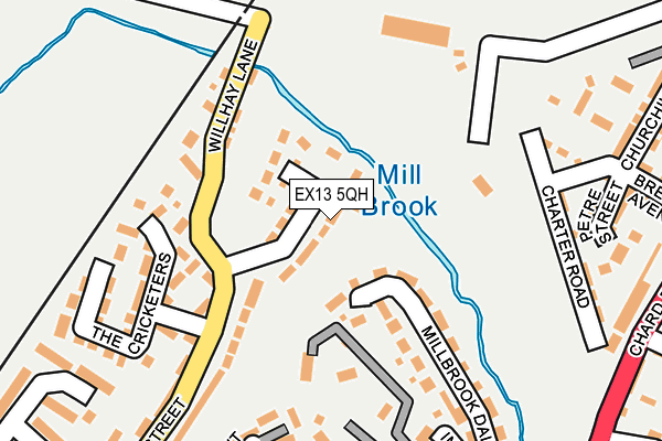 EX13 5QH map - OS OpenMap – Local (Ordnance Survey)