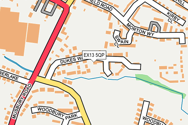 EX13 5QP map - OS OpenMap – Local (Ordnance Survey)
