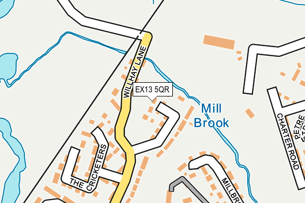 EX13 5QR map - OS OpenMap – Local (Ordnance Survey)