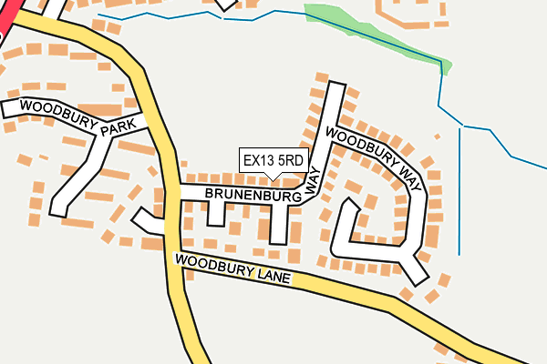 EX13 5RD map - OS OpenMap – Local (Ordnance Survey)
