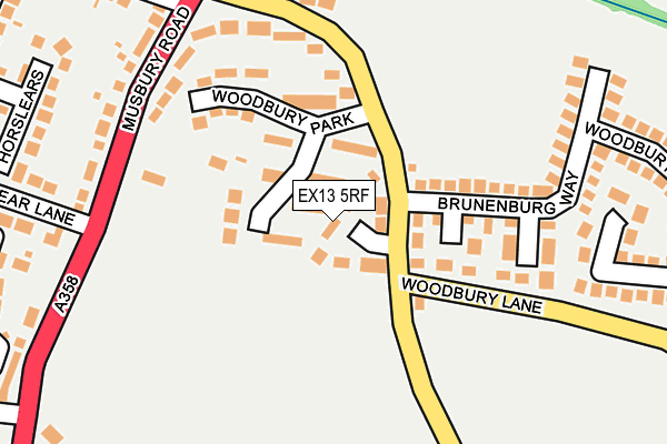 EX13 5RF map - OS OpenMap – Local (Ordnance Survey)