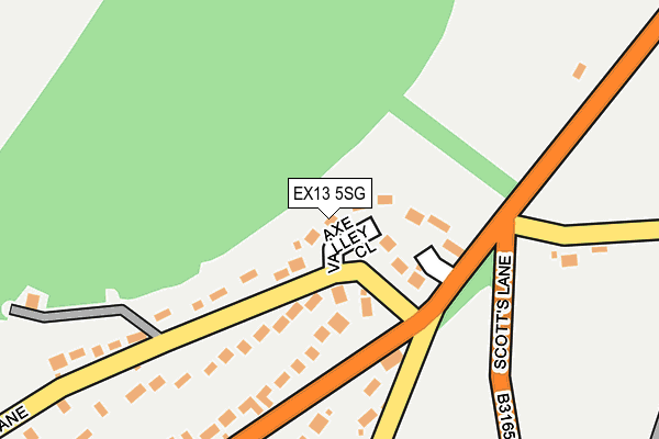 EX13 5SG map - OS OpenMap – Local (Ordnance Survey)