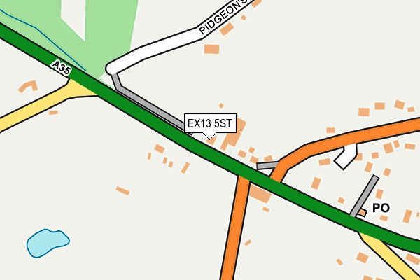 EX13 5ST map - OS OpenMap – Local (Ordnance Survey)