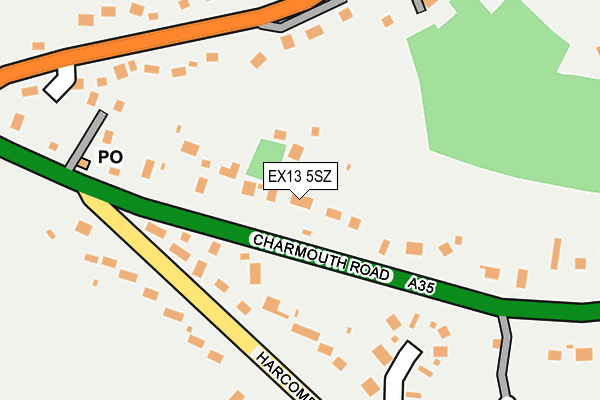 EX13 5SZ map - OS OpenMap – Local (Ordnance Survey)