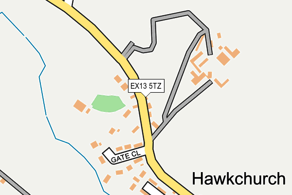 EX13 5TZ map - OS OpenMap – Local (Ordnance Survey)