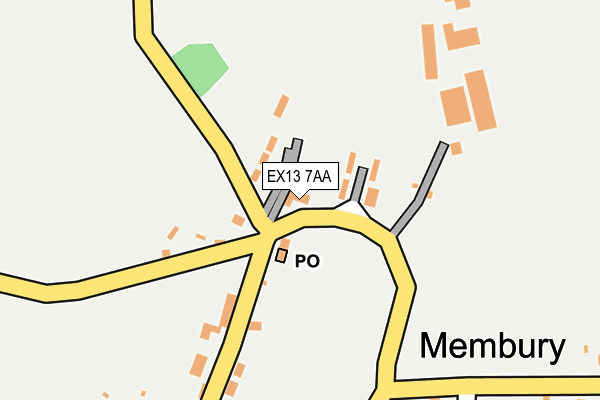 EX13 7AA map - OS OpenMap – Local (Ordnance Survey)