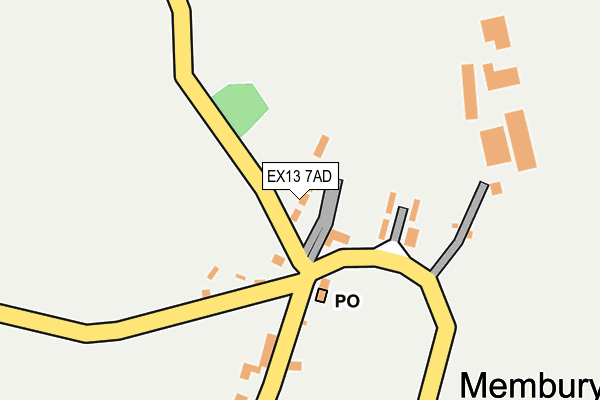 EX13 7AD map - OS OpenMap – Local (Ordnance Survey)