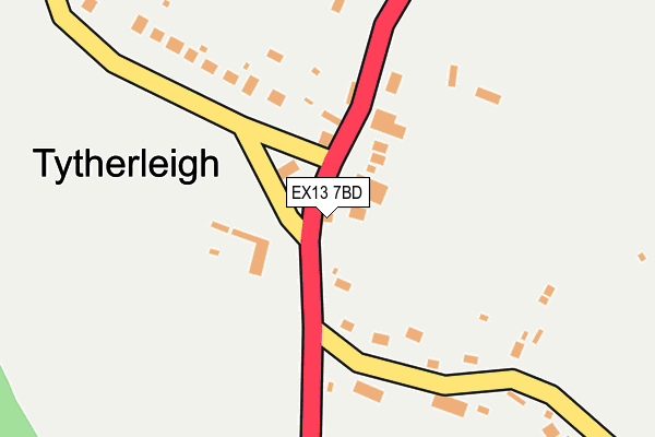 EX13 7BD map - OS OpenMap – Local (Ordnance Survey)